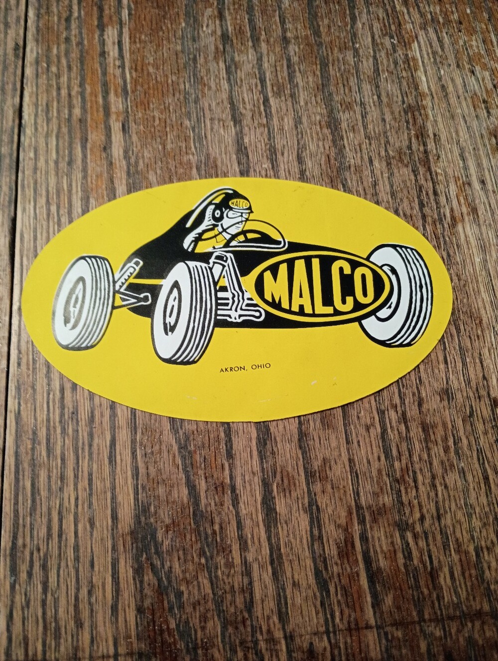 Vintage Malco Automotive Race Car Hot Rod Rat Rod Water Slide Decal Sticker